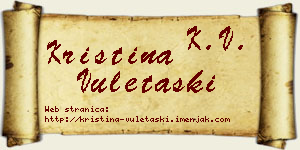 Kristina Vuletaški vizit kartica
